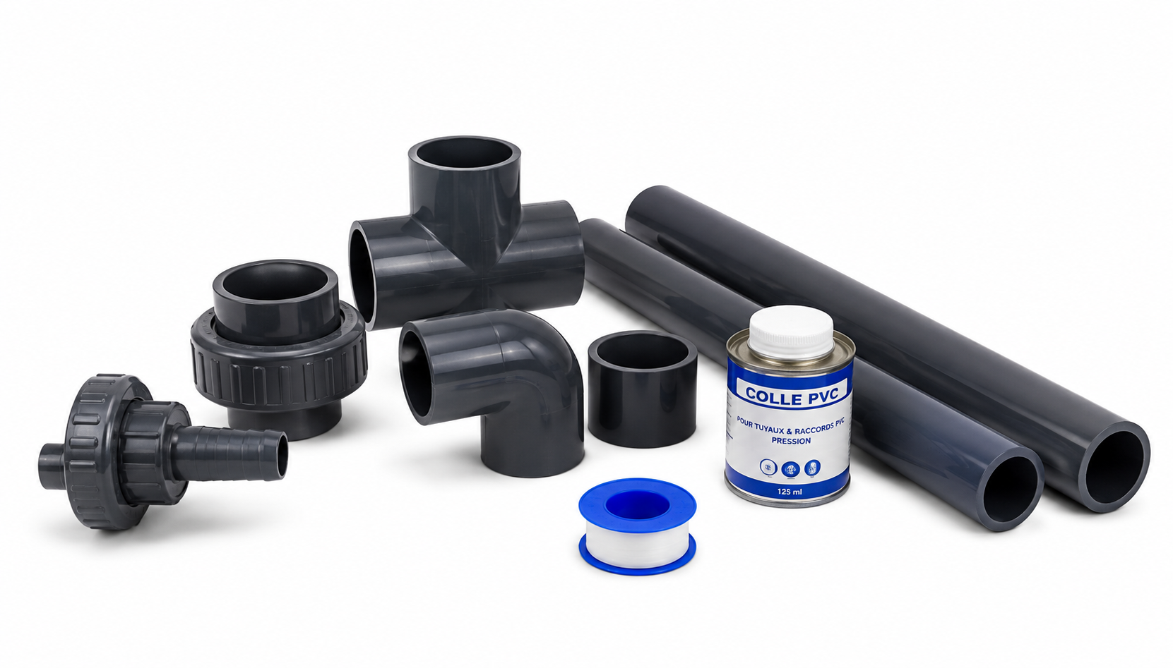 Kit PVC 50 mm - installation pompe et filtre